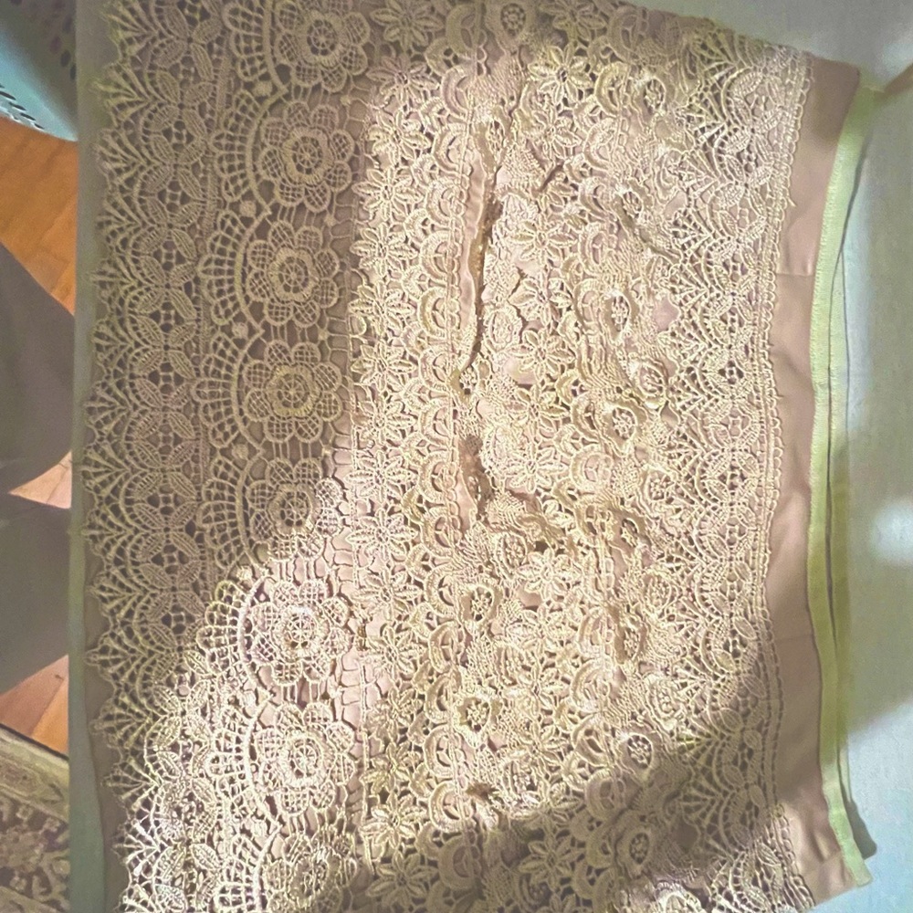 Delicate Special Knitted Brown Mini skirt Juniors Size Medium